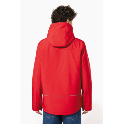 Men's hooded softshell lined parka